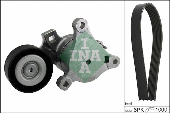 Set curea transmisie cu caneluri PEUGEOT EXPERT TEPEE (VF3X_) 2.0 16V benzina 140 cai INA 529 0214 10
