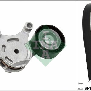 Set curea transmisie cu caneluri PEUGEOT RIFTER 1.6 HDi 75 / BlueHDi 75 diesel 75 cai INA 529 0298 10