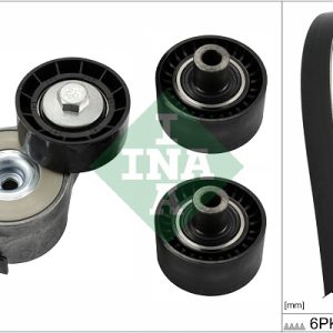 Set curea transmisie cu caneluri PEUGEOT EXPERT caroserie (VF3A_, VF3U_, VF3X_) 1.6 HDi 90 8V diesel 90 cai INA 529 0404 10