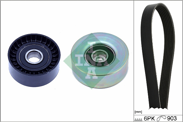 Set curea transmisie cu caneluri PEUGEOT RCZ 1.6 16V benzina 156 cai INA 529 0531 10