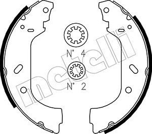 Set saboti frana PEUGEOT EXPERT caroserie (222) 1.9 D diesel 70 cai METELLI 53-0074