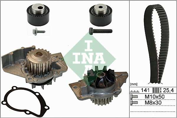 Set pompa apa + curea dintata PEUGEOT EXPERT platou / sasiu (223) 2.0 HDi diesel 94 cai INA 530 0111 30