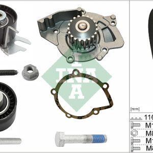 Set pompa apa + curea dintata PEUGEOT RCZ 2.0 HDi diesel 163 cai INA 530 0558 31