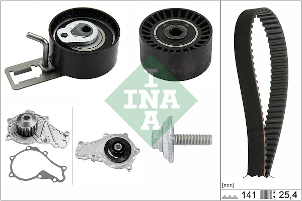 Set pompa apa + curea dintata PEUGEOT EXPERT caroserie (VF3A_, VF3U_, VF3X_) 1.6 HDi 90 8V diesel 90 cai INA 530 0578 30