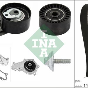 Set pompa apa + curea dintata PEUGEOT EXPERT caroserie (VF3A_, VF3U_, VF3X_) 1.6 HDi 90 8V diesel 90 cai INA 530 0611 30