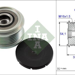 Fulie alternator PEUGEOT EXPERT platou / sasiu (223) 2.0 HDi diesel 109 cai INA 535 0059 10