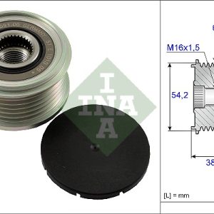 Fulie alternator PEUGEOT EXPERT caroserie (222) 1.9 D 70 diesel 69 cai INA 535 0062 10