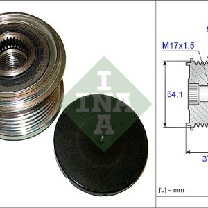 Fulie alternator PEUGEOT EXPERT TEPEE (VF3X_) 2.0 HDi 120 4x4 diesel 120 cai INA 535 0149 10