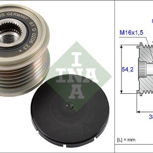 Fulie alternator PEUGEOT EXPERT TEPEE (VF3X_) 2.0 HDi 130 4x4 diesel 128 cai INA 535 0194 10