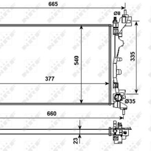 Radiator racire motor PEUGEOT BIPPER TEPEE 1.4 benzina 73 cai NRF 53981