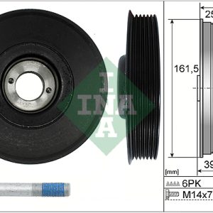 Set fulie arbore cotit PEUGEOT EXPERT caroserie (222) 2.0 HDI diesel 109 cai INA 544 0039 20