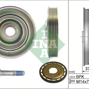 Set fulie arbore cotit PEUGEOT EXPERT caroserie (VF3A_, VF3U_, VF3X_) 2.0 HDi 120 4x4 diesel 120 cai INA 544 0097 21
