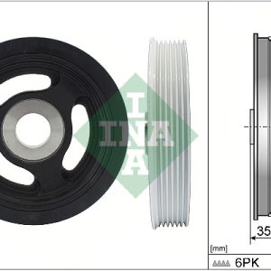Fulie curea arbore cotit PEUGEOT EXPERT caroserie (VF3A_, VF3U_, VF3X_) 1.6 HDi 90 16V diesel 90 cai INA 544 0104 10