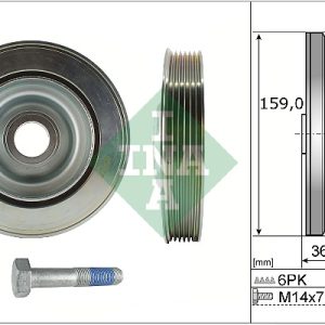 Set fulie arbore cotit PEUGEOT EXPERT caroserie (V_) 2.0 BlueHDi 120 4x4 diesel 122 cai INA 544 0173 20