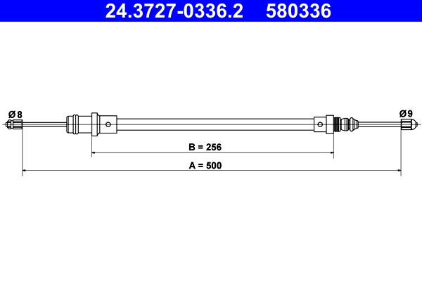 Cablu frana de parcare PEUGEOT EXPERT (224_) 1.9 TD diesel 92 cai ATE 24.3727-0336.2