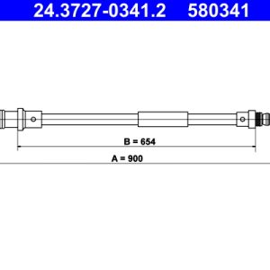 Cablu frana de parcare PEUGEOT EXPERT caroserie (222) 2.0 HDI diesel 94 cai ATE 24.3727-0341.2