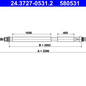 Cablu frana de parcare PEUGEOT EXPERT (224_) 1.6 benzina 79 cai ATE 24.3727-0531.2