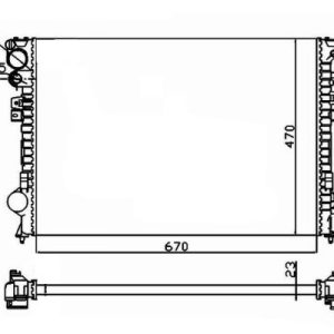 Radiator racire motor PEUGEOT EXPERT (224_) 1.9 D diesel 69 cai NRF 58958A