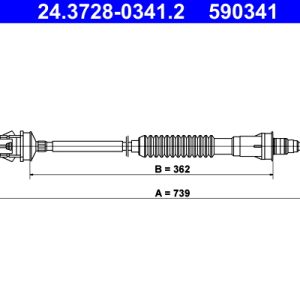 Cablu ambreiaj PEUGEOT EXPERT caroserie (222) 1.8 benzina 101 cai ATE 24.3728-0341.2