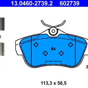 Placute frana PEUGEOT EXPERT caroserie (VF3A_, VF3U_, VF3X_) 2.0 HDi 100 diesel 98 cai ATE 13.0460-2739.2