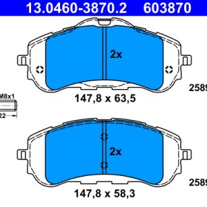 Placute frana PEUGEOT RIFTER 1.2 PureTech 130 benzina 131 cai ATE 13.0460-3870.2
