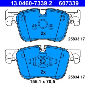Placute frana PEUGEOT RIFTER 1.5 BlueHDi 75 (ECYHW) diesel 75 cai ATE 13.0460-7339.2