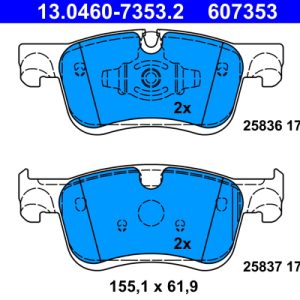 Placute frana PEUGEOT RIFTER 1.5 BlueHDi 100 diesel 102 cai ATE 13.0460-7353.2