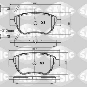 Placute frana PEUGEOT BIPPER (AA_) 1.4 benzina 73 cai SASIC 6210015