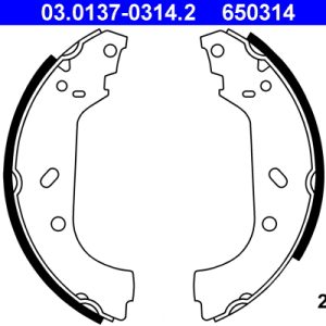 Set saboti frana PEUGEOT EXPERT (224_) 2.0 benzina 136 cai ATE 03.0137-0314.2
