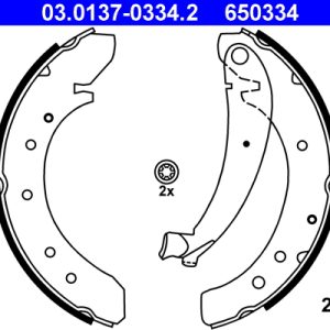 Set saboti frana PEUGEOT EXPERT caroserie (VF3A_, VF3U_, VF3X_) 1.6 HDi 90 8V diesel 90 cai ATE 03.0137-0334.2