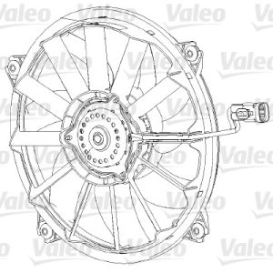 Ventilator radiator PEUGEOT EXPERT caroserie (VF3A_, VF3U_, VF3X_) 2.0 HDi 165 diesel 163 cai VALEO 696091