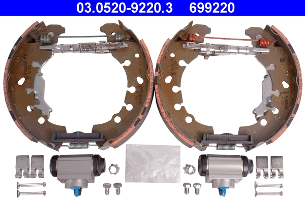 Set saboti frana PEUGEOT BIPPER (AA_) 1.4 HDi diesel 68 cai ATE 03.0520-9220.3