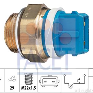 Comutator temperatura ventilator radiator PEUGEOT 405 I (15B) 1.9 Injection benzina 105 cai FACET 7.5122