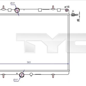 Radiator racire motor PEUGEOT RCZ 1.6 16V benzina 200 cai TYC 726-0020-R