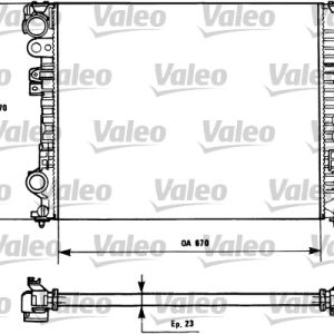Radiator racire motor PEUGEOT EXPERT caroserie (222) 1.9 D 70 diesel 69 cai VALEO 731166