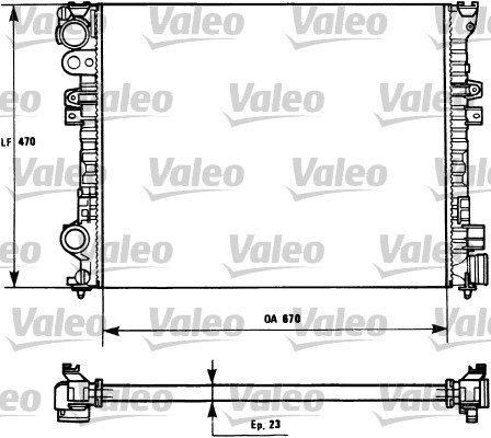 Radiator racire motor PEUGEOT EXPERT caroserie (222) 2.0 benzina 136 cai VALEO 731166