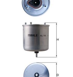Filtru combustibil PEUGEOT RIFTER 1.6 HDi 92 diesel 92 cai MAHLE ORIGINAL KL 788