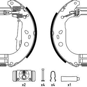 Set saboti frana PEUGEOT BIPPER (AA_) 1.4 HDi diesel 68 cai TEXTAR 84067600