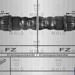 Furtun frana PEUGEOT EXPERT caroserie (222) 2.0 benzina 136 cai MALO 8573