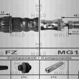 Furtun frana PEUGEOT EXPERT platou / sasiu (223) 2.0 HDI diesel 109 cai MALO 8569