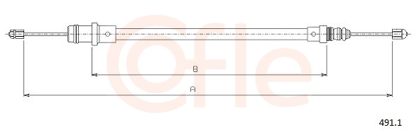 Cablu frana de parcare PEUGEOT EXPERT caroserie (222) 2.0 benzina 136 cai COFLE 92.491.1