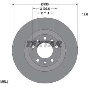Disc frana PEUGEOT EXPERT bus (V_) 2.0 BlueHDi 145 diesel 144 cai TEXTAR 92267303