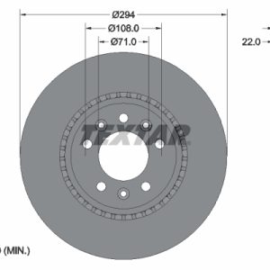 Disc frana PEUGEOT EXPERT platou / sasiu (V_) E-EXPERT electric 136 cai TEXTAR 92287103