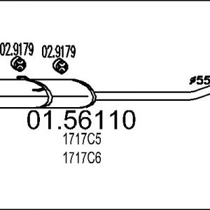 Toba esapamet intermediara PEUGEOT EXPERT (224_) 2.0 benzina 136 cai MTS 01.56110