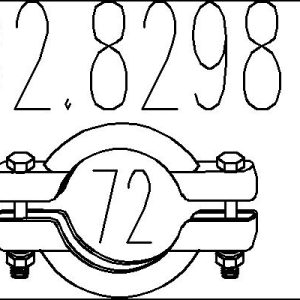 Conector teava sistem de esapament PEUGEOT EXPERT TEPEE (VF3X_) 1.6 HDi 90 16V diesel 90 cai MTS 02.8298