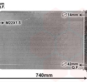Radiator racire motor PEUGEOT EXPERT caroserie (222) 1.6 benzina 79 cai VAN WEZEL 09002079
