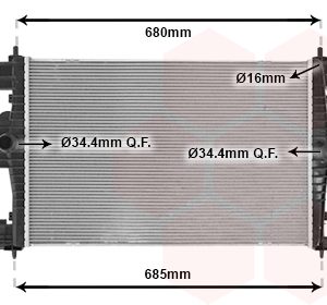 Radiator racire motor PEUGEOT RCZ 1.6 16V benzina 200 cai VAN WEZEL 09002280