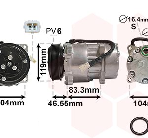 Compresor climatizare PEUGEOT EXPERT (224_) 2.0 HDi diesel 94 cai VAN WEZEL 0900K161