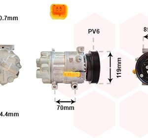 Compresor climatizare PEUGEOT EXPERT platou / sasiu 2.0 HDi 120 diesel 120 cai VAN WEZEL 0900K253