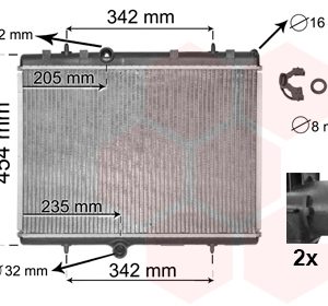 Radiator racire motor PEUGEOT RCZ 2.0 HDi diesel 163 cai VAN WEZEL 40002267